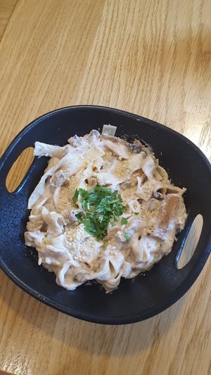 Creamy mushroom pasta 🤤 at Future Diner in Yerevan