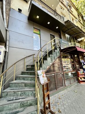 Exterior and stair access  at Future Diner in Yerevan