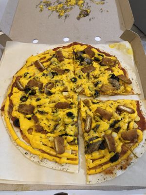 Future crispy pizza  at Future Diner in Yerevan