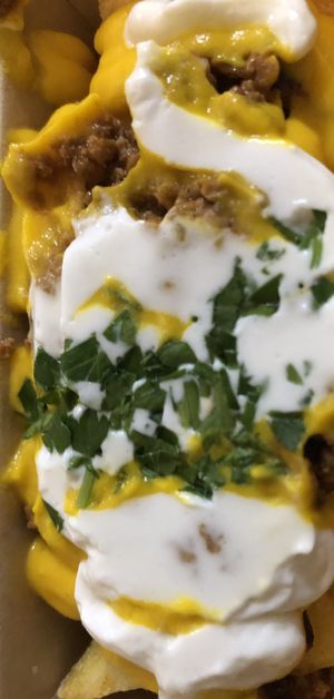 Loaded fries  at Future Diner in Yerevan