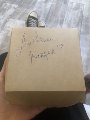 Mushroom burger  at Future Diner in Yerevan