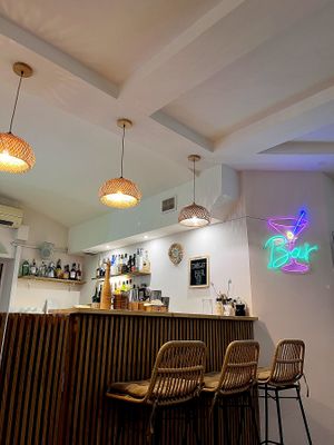 Bar area at Future Diner in Yerevan