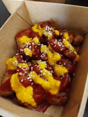 BBQ soy bites at Future Diner in Yerevan