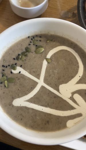 Mushroom soup  at Future Diner in Yerevan
