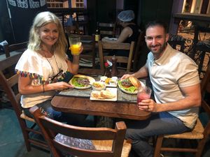 The burgers were normal size but the buns were huge! at Bar Zulu in Salvador