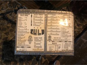 Menu  at Bar Zulu in Salvador