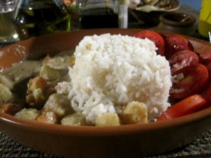 Thai Veggie Massamam Curry. Very good, but doesn't taste like a massamam curry at all. at Bar Zulu in Salvador