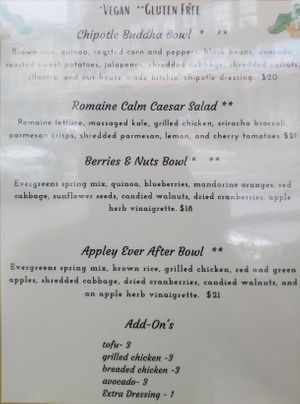 Menu at Just Dandy Apothecary & Cafe in Ketchikan