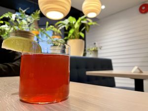 Local Oddity chai kombucha #Veganuary at Nightshade in Vancouver