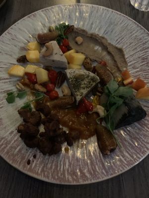 Vegan cheese plate   at Nightshade in Vancouver
