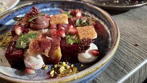 Beet and Ⓥ ricotta special  at Nightshade in Vancouver