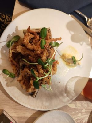 Mushroom waffles at Nightshade in Vancouver