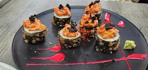 The sushi. Beautiful, but really tasty. And for the price, you don't get much. at Nightshade in Vancouver