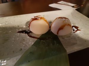 Dessert / vegan mochi at Unsushi in Valencia