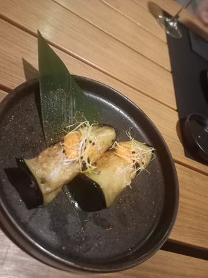 Eggplant nigiri at Unsushi in Valencia