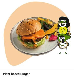 Plant based burger at Carrot & Cleaver  in Shanghai