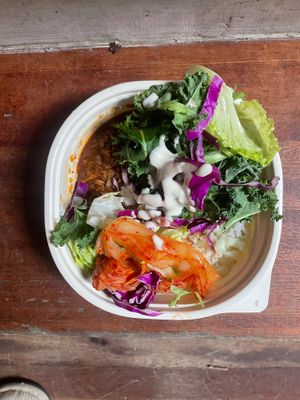 MG Chili Bowl over Cauliflower Rice. Was doing a carb cycling meal plan with them and this was really filling! at Carrot & Cleaver  in Shanghai