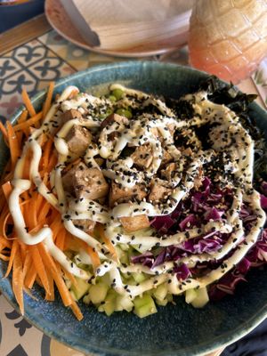 Veggie bowl   at Rocha Beach House in Portimao