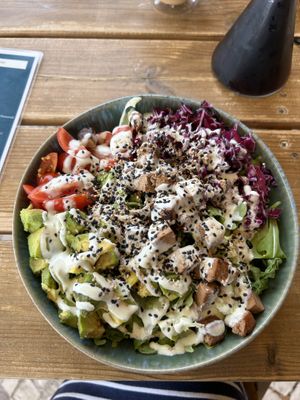 Amazing Poke bowl with lovely fresh ingredients and clean flavours. Staff lovely too.  at Rocha Beach House in Portimao