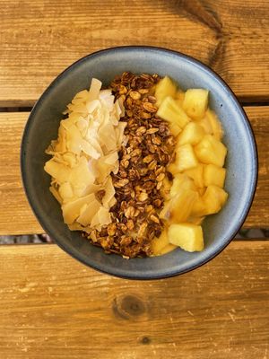 Smoothie bowl   at Rocha Beach House in Portimao