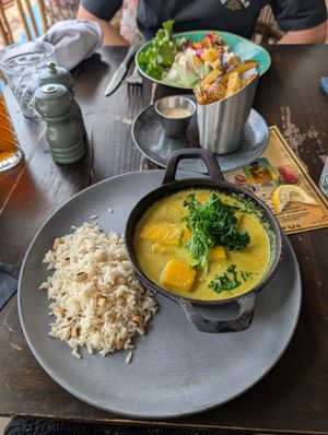 coconut curry at Local & Co in Speightstown