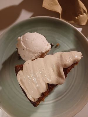 Tarta de zanahoroa at Green Spot Diagonal in Barcelona