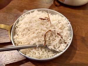 Burnt ginger rice #Veganuary at Fatt Pundit - Covent Garden in London