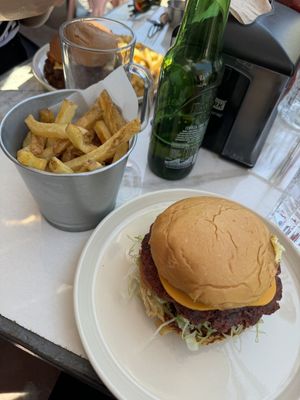 Fries and “The Vegan OG"  at Fat Kid in Valparaiso