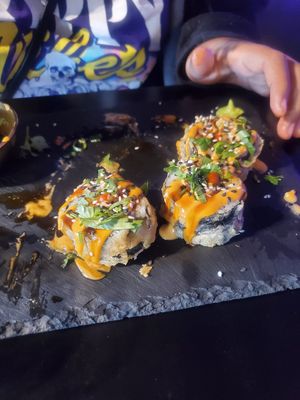 Vegan seduction roll.....babe...this is good as heck! #Veganuary at Voodu Vegan Bistro in Tampa