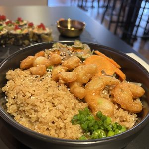 Tempura Shrimp Hibachi Bowl  at Voodu Vegan Bistro in Tampa