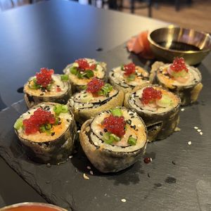 Tempura Dragon Love Sushi Roll  at Voodu Vegan Bistro in Tampa