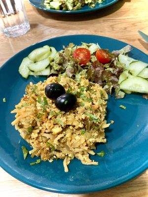 Tofu à Brás  at Paladares Vegan in Braga