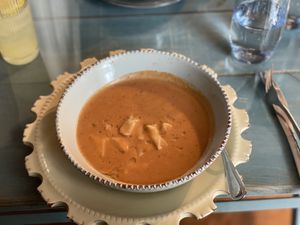 Vegan Lobster Bisque  at Staff Of Life Cafe & Bread And Breakfast in Cherokee