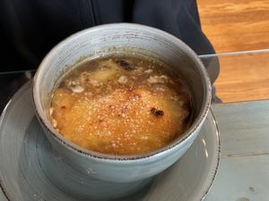 Vegan French Onion Soup  at Staff Of Life Cafe & Bread And Breakfast in Cherokee