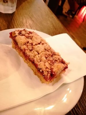Blackcurrant crumble slice at 200 Degrees Coffee in Birmingham