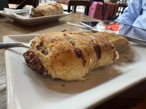 Vegan sausage roll  at 200 Degrees Coffee in Birmingham