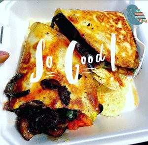 Vegan Portobello Wrap with Bee Sting Sauce at Chef Will The Palate in Huntsville