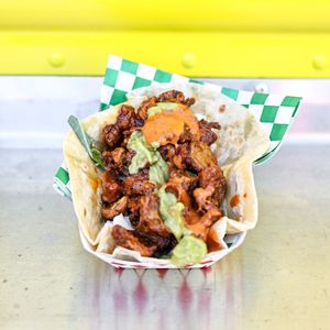 Chili Garlic Oyster Mushroom Taco at Bloom Foods Food Truck in Houston