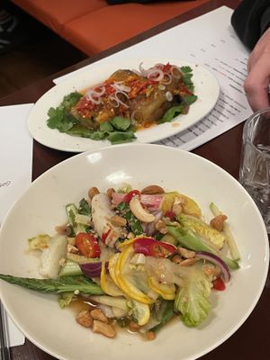 Thai vegetable salad. Vegan by default  at Yum Saap in Utrecht