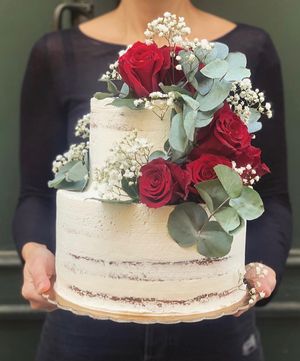 vegan wedding cake
 at Patty & Selma in Treviglio