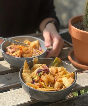 vegan focaccina pechinese 🇨🇳  at Patty & Selma in Treviglio