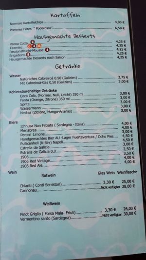 Beverages at NOMADS Proper Burgers in Fuerteventura