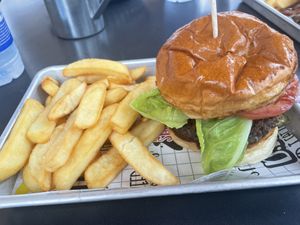 Very tasty vegan burger   at NOMADS Proper Burgers in Fuerteventura