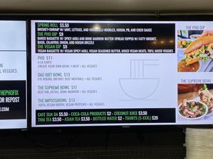 Menu  at The Pho Fix in Houston