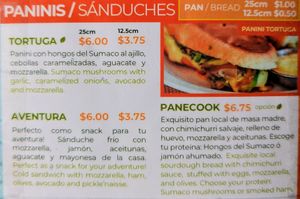 Menu 7 of 15, March 2023 at Tortuga in Tena