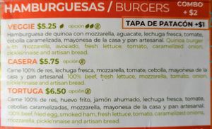 Menu 8 of 15, March 2023 at Tortuga in Tena