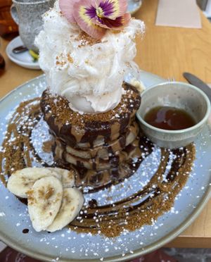 Biscoff pancakes   at The Green Canopy in Fitzroy