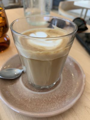 Oat latte  at The Green Canopy in Fitzroy