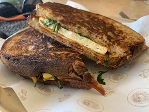 Breakfast toastie. So good!  at The Green Canopy in Fitzroy