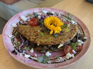 Vegan omelette   at The Green Canopy in Fitzroy